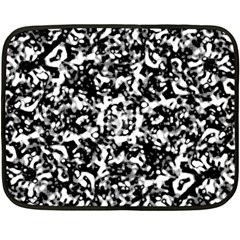 Black And White Abstract Texture Fleece Blanket (mini) by dflcprints