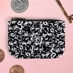 Black And White Abstract Texture Mini Coin Purses by dflcprints