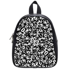 Black And White Abstract Texture School Bag (small) by dflcprints