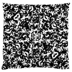 Black And White Abstract Texture Large Cushion Case (two Sides) by dflcprints