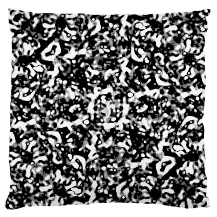 Black And White Abstract Texture Large Cushion Case (Two Sides)