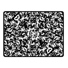 Black And White Abstract Texture Double Sided Fleece Blanket (small)  by dflcprints