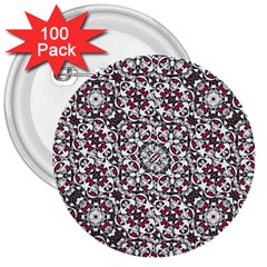 Boho Bold Vibrant Ornate Pattern 3  Buttons (100 Pack)  by dflcprints