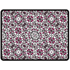 Boho Bold Vibrant Ornate Pattern Double Sided Fleece Blanket (large)  by dflcprints