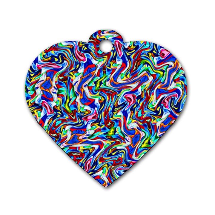 Pattern-10 Dog Tag Heart (One Side)