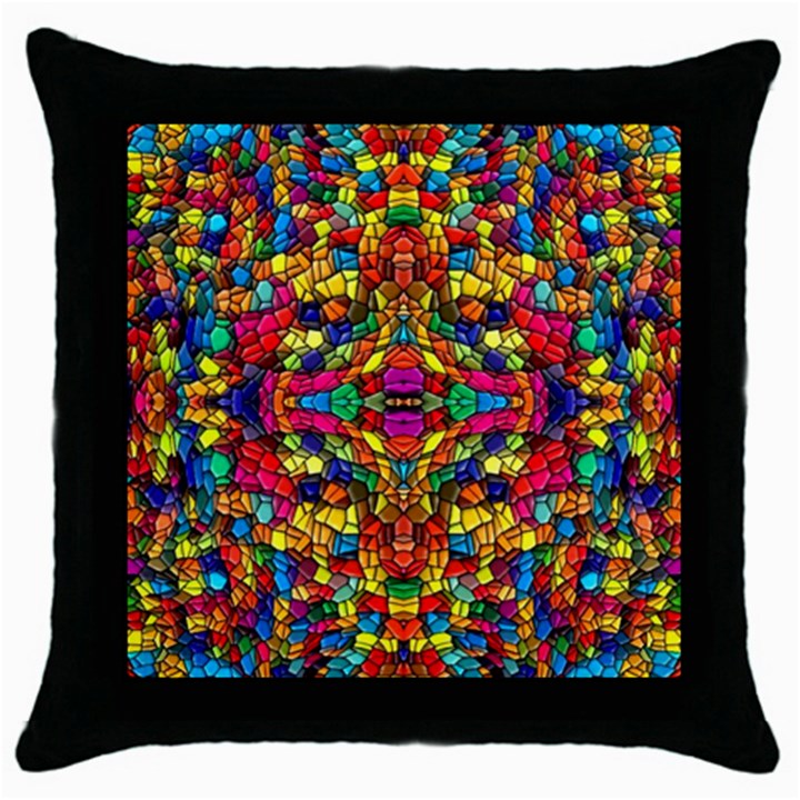 P 786 Throw Pillow Case (Black)