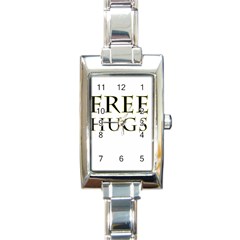 Freehugs Rectangle Italian Charm Watch