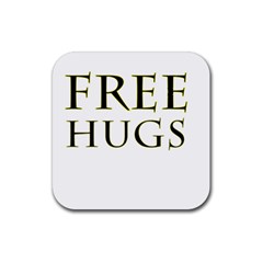 Freehugs Rubber Coaster (square)  by cypryanus