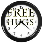 Freehugs Wall Clocks (Black) Front