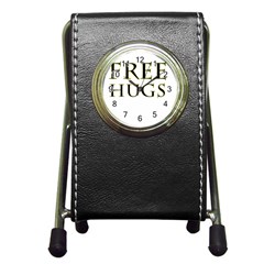 Freehugs Pen Holder Desk Clocks