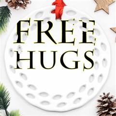 Freehugs Ornament (round Filigree) by cypryanus