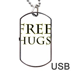 Freehugs Dog Tag Usb Flash (one Side)