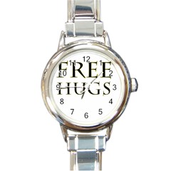 Freehugs Round Italian Charm Watch by cypryanus