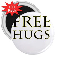 Freehugs 3  Magnets (100 Pack) by cypryanus