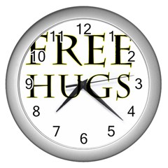 Freehugs Wall Clocks (silver)  by cypryanus