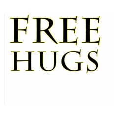 Freehugs Double Sided Flano Blanket (small)  by cypryanus