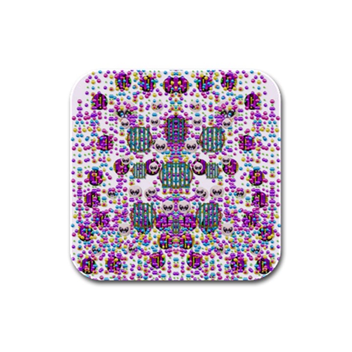 Alien Sweet As Candy Rubber Square Coaster (4 pack) 