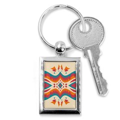 Symmetric Distorted Shapes                              Key Chain (rectangle) by LalyLauraFLM