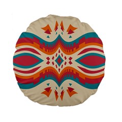 Symmetric Distorted Shapes                        Standard 15  Premium Flano Round Cushion by LalyLauraFLM