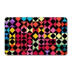 Colorful Rhombus And Triangles                                Magnet (rectangular) by LalyLauraFLM