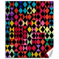 Colorful Rhombus And Triangles                                Canvas 20  X 24  by LalyLauraFLM