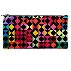 Colorful Rhombus And Triangles                          Pencil Case by LalyLauraFLM