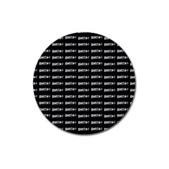 Bored Comic Style Word Pattern Magnet 3  (round) by dflcprints