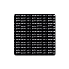 Bored Comic Style Word Pattern Square Magnet by dflcprints