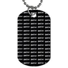 Bored Comic Style Word Pattern Dog Tag (two Sides) by dflcprints