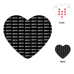 Bored Comic Style Word Pattern Playing Cards (heart)  by dflcprints