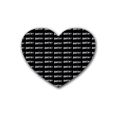 Bored Comic Style Word Pattern Heart Coaster (4 Pack)  by dflcprints