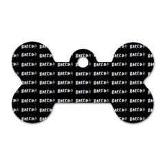 Bored Comic Style Word Pattern Dog Tag Bone (two Sides) by dflcprints