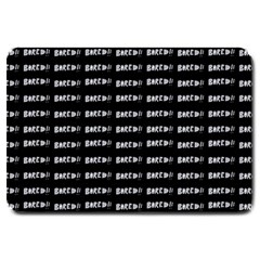 Bored Comic Style Word Pattern Large Doormat  by dflcprints