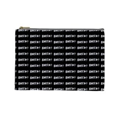 Bored Comic Style Word Pattern Cosmetic Bag (large)  by dflcprints