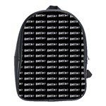 Bored Comic Style Word Pattern School Bag (Large) Front