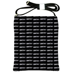 Bored Comic Style Word Pattern Shoulder Sling Bags by dflcprints