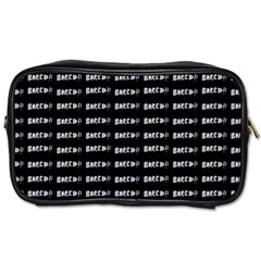 Bored Comic Style Word Pattern Toiletries Bags by dflcprints