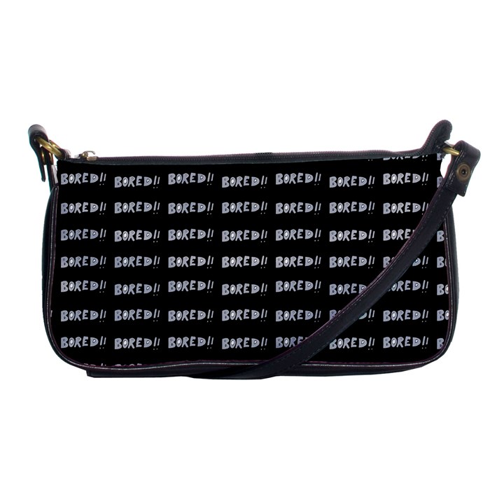 Bored Comic Style Word Pattern Shoulder Clutch Bags