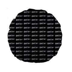 Bored Comic Style Word Pattern Standard 15  Premium Round Cushions by dflcprints