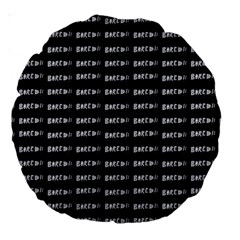 Bored Comic Style Word Pattern Large 18  Premium Round Cushions by dflcprints