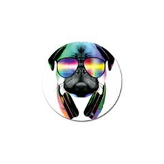 Dj Pug Cool Dog Golf Ball Marker by alexamerch