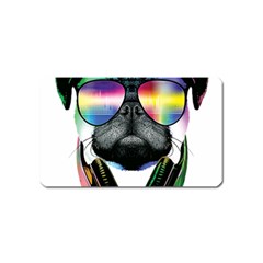 Dj Pug Cool Dog Magnet (name Card) by alexamerch