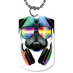 Dj Pug Cool Dog Dog Tag (one Side) by alexamerch