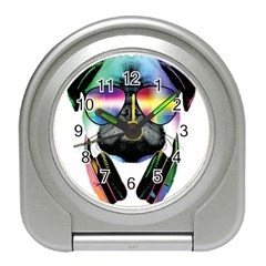 Dj Pug Cool Dog Travel Alarm Clocks