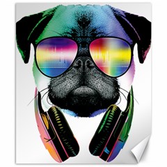 Dj Pug Cool Dog Canvas 8  X 10  by alexamerch