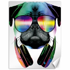 Dj Pug Cool Dog Canvas 12  X 16   by alexamerch