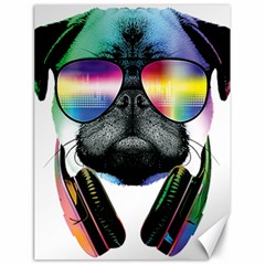 Dj Pug Cool Dog Canvas 18  X 24  