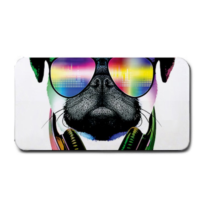 Dj Pug Cool Dog Medium Bar Mats