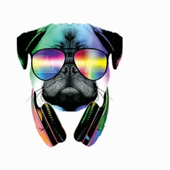 Dj Pug Cool Dog Small Garden Flag (two Sides) by alexamerch