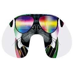 Dj Pug Cool Dog Travel Neck Pillows by alexamerch